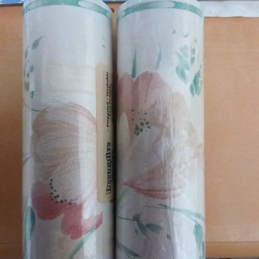 Decorative Floral Prepasted Wallpaper Border (2ct)